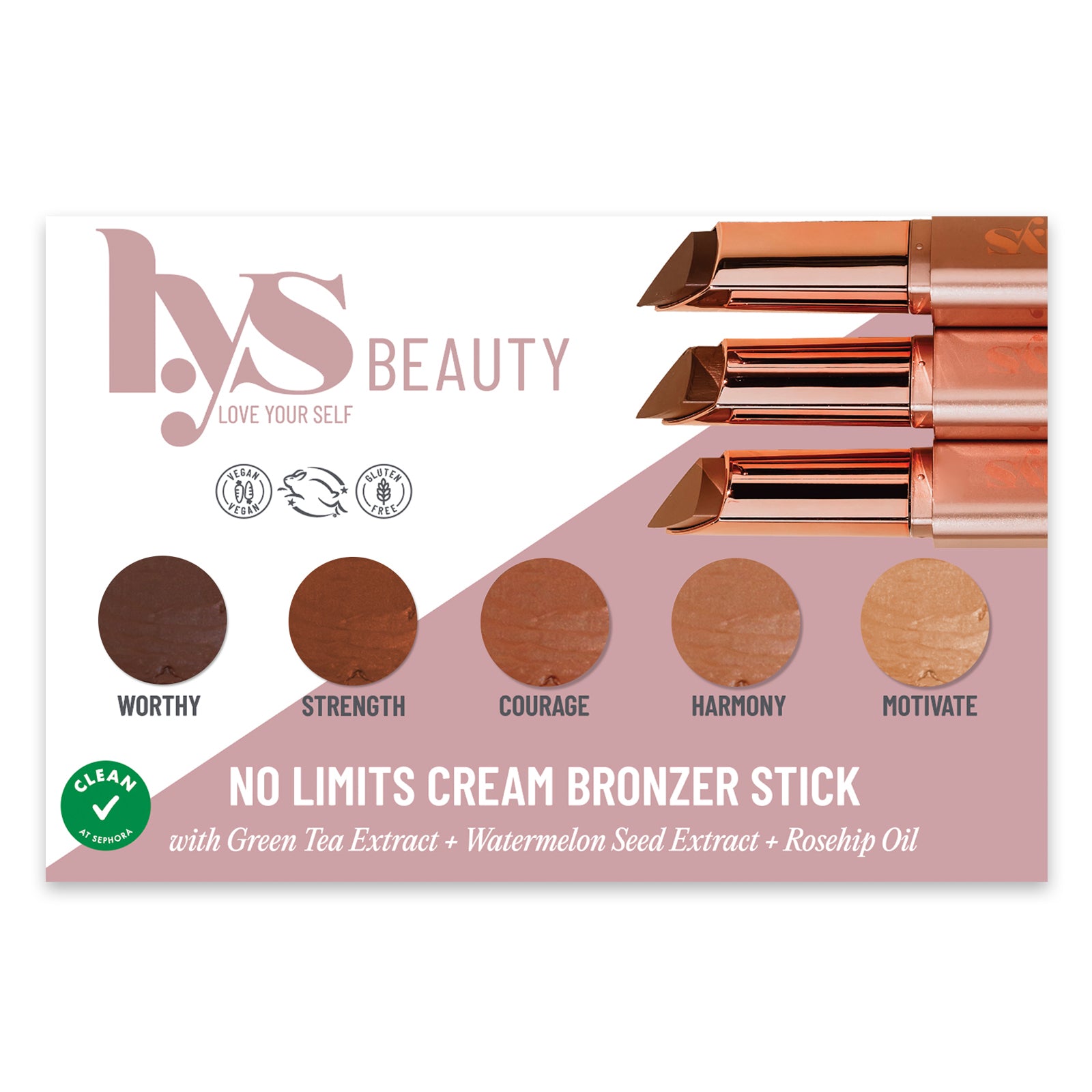 No Limits Cream Bronzer Stick Blister Pack Sample Card – LYS Beauty